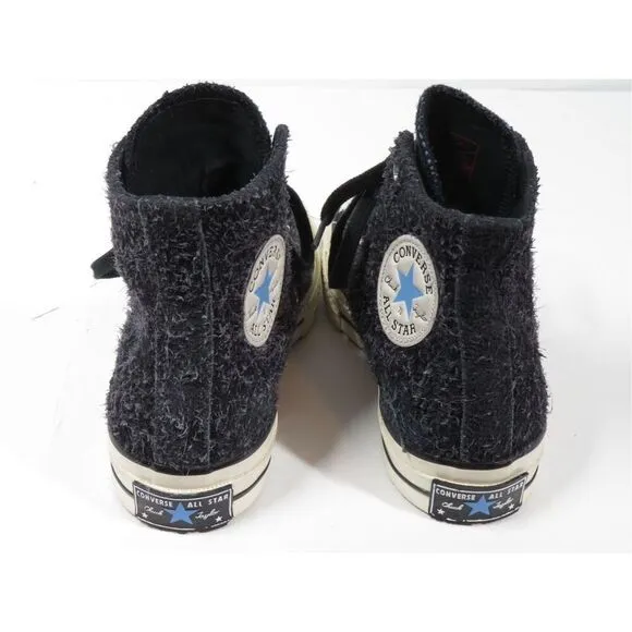 Converse Chuck 70 High Top Black Furry Suede Sneakers Women 6.5