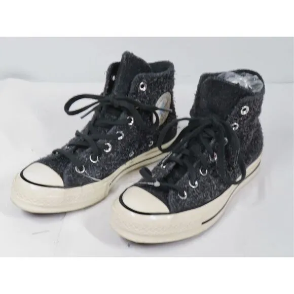 Converse Chuck 70 High Top Black Furry Suede Sneakers Women 6.5