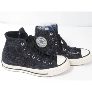 Converse Chuck 70 High Top Black Furry Suede Sneakers Women 6.5