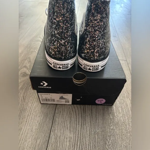 Converse girls  Black Glitter High-Top Sneakers