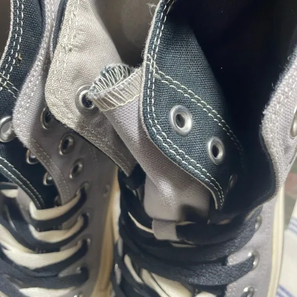 Converse Gray and Black High-Top Sneakers