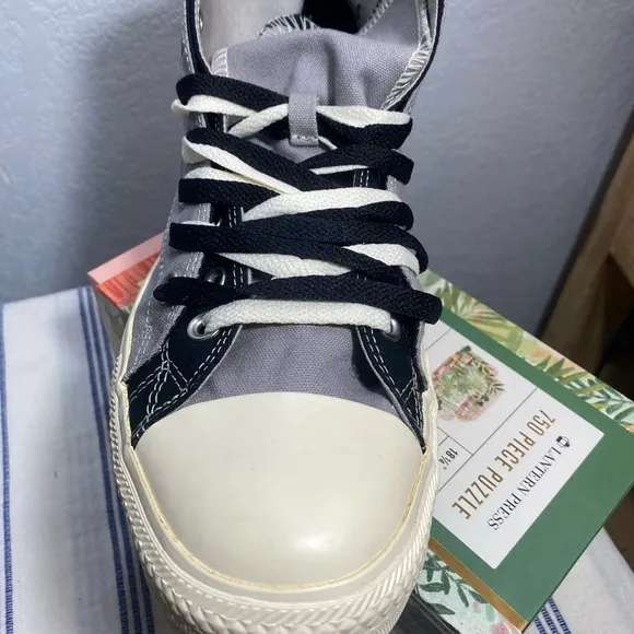 Converse Gray and Black High-Top Sneakers