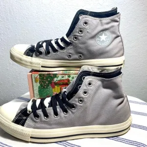 Converse Gray and Black High-Top Sneakers