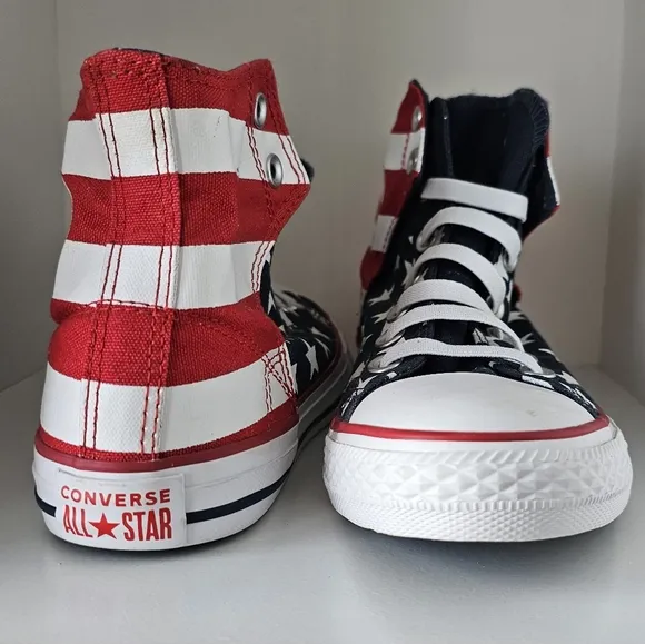 Converse Kids' Red and Blue Star High-Top Sneakers