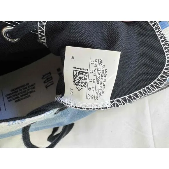 Converse LA Lakers Blue Graphic Print High-Top Sneakers Lace-Up White Sole
