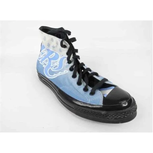 Converse LA Lakers Blue Graphic Print High-Top Sneakers Lace-Up White Sole
