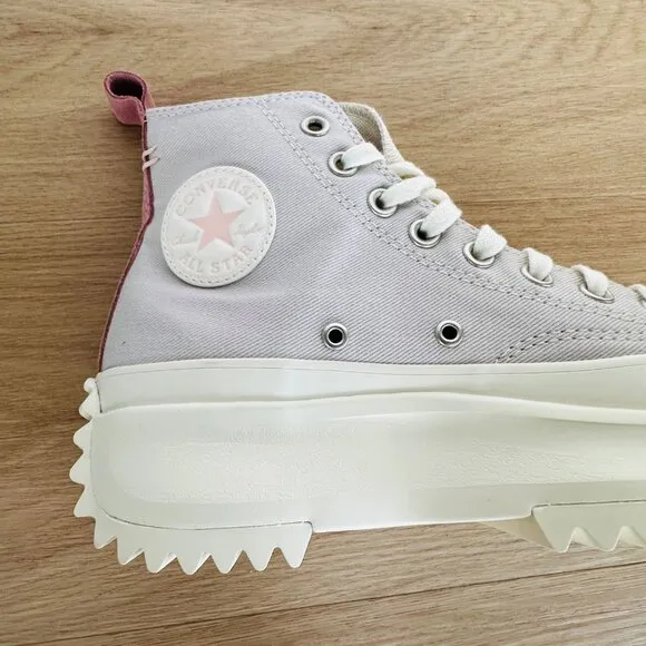 ⭐Converse Run Star Hike Hi Platform 6.5 Men's Shoes Tri-Color Pink Beige A08785C