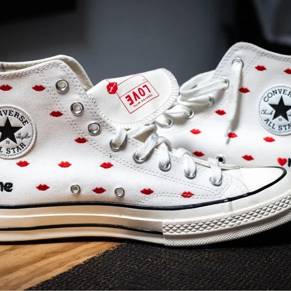 Converse size 10.5 White High-Top Sneakers