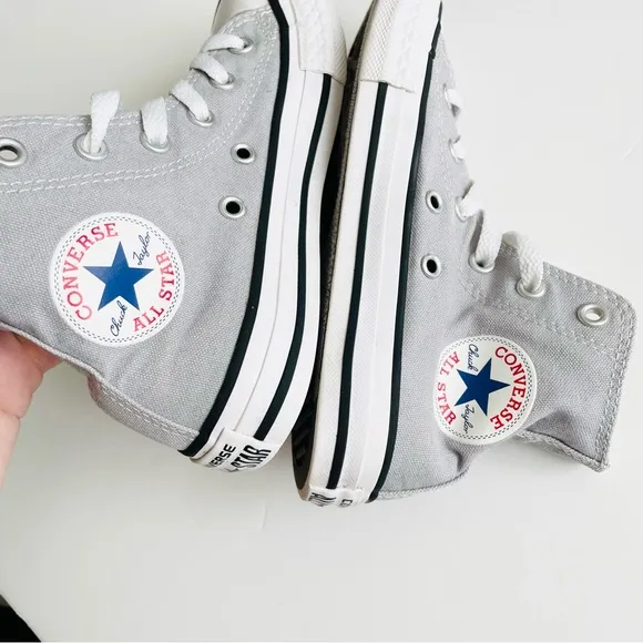 Converse SIZE 13 Kids grey Chuck Taylor chucks sneakers
