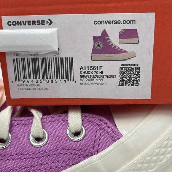 Converse WMNS Purple High-Top Sneakers A11561FCHUCK 70 HIGRAPE FIZZ/EGRET/EGRE