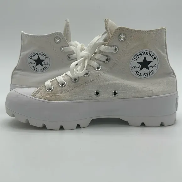Converse Women's Size 9 Chunky White High-Top Platform Sneakers
