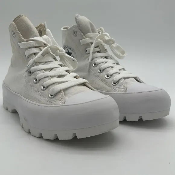 Converse Women's Size 9 Chunky White High-Top Platform Sneakers