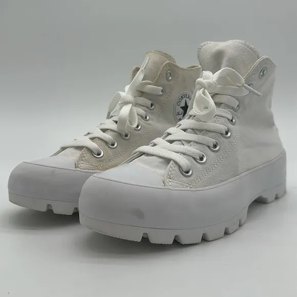 Converse Women's Size 9 Chunky White High-Top Platform Sneakers