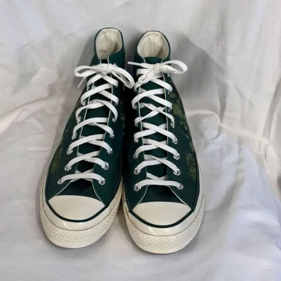 Converse Chuck 70 Desert Rave high top sneakers, midnight clover, plant, sz 12.5