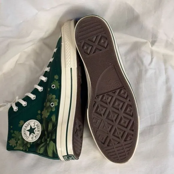 Converse Chuck 70 Desert Rave high top sneakers, midnight clover, plant, sz 12.5