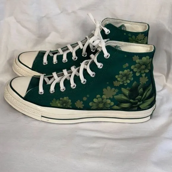 Converse Chuck 70 Desert Rave high top sneakers, midnight clover, plant, sz 12.5