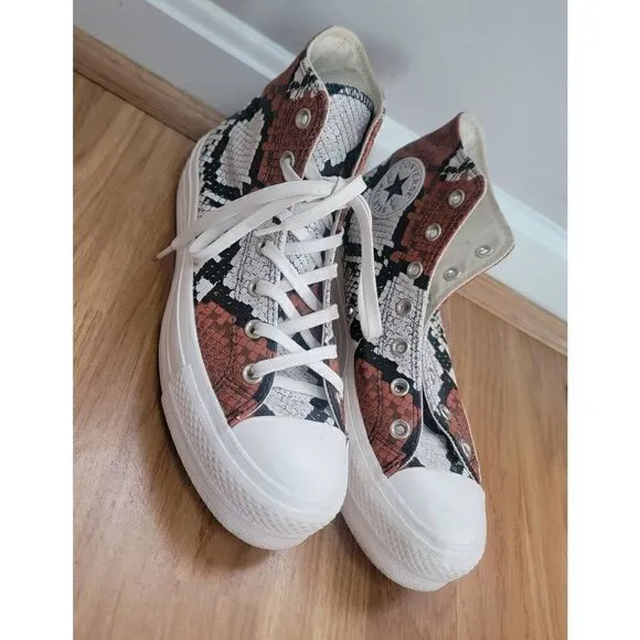 Converse Chunky Glam Snakeskin Sneakers 9