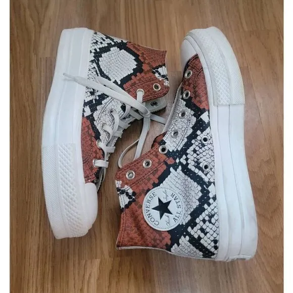 Converse Chunky Glam Snakeskin Sneakers 9
