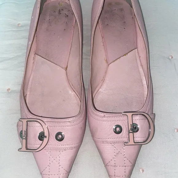 COPY - Dior Cloth Ballet Flats Pink