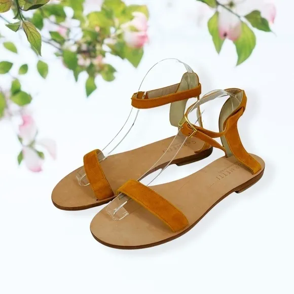 Cornetti Yellow Suede Leather Sandals Size 39