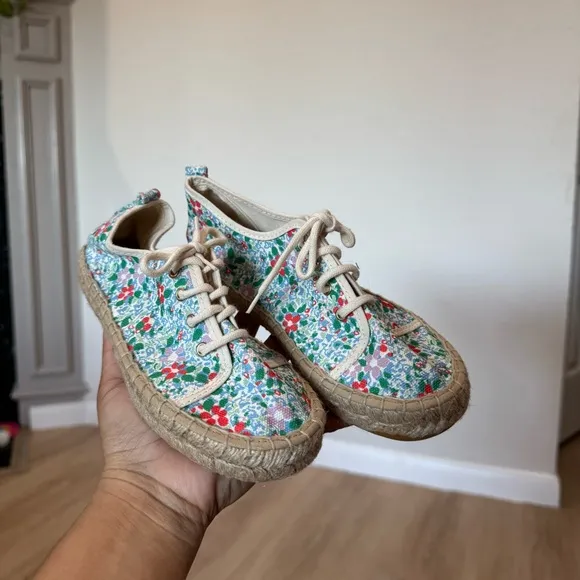 Crewcuts x Childrenchic Floral Lace Up Espadrilles