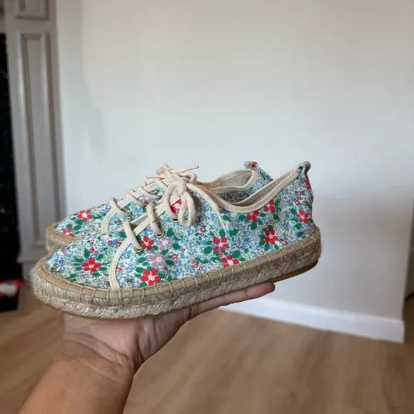 Crewcuts x Childrenchic Floral Lace Up Espadrilles