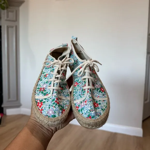 Crewcuts x Childrenchic Floral Lace Up Espadrilles