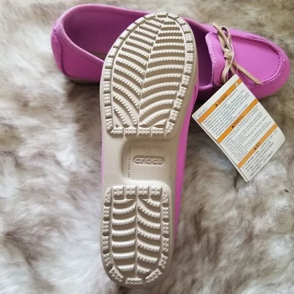 CROCS Wrap ColorLite Suede Women's Ballet Flats in Pink Size 7