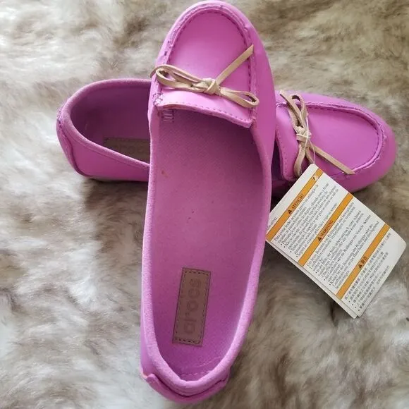 CROCS Wrap ColorLite Suede Women's Ballet Flats in Pink Size 7