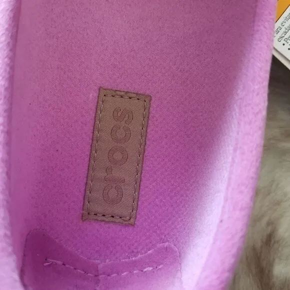 CROCS Wrap ColorLite Suede Women's Ballet Flats in Pink Size 7