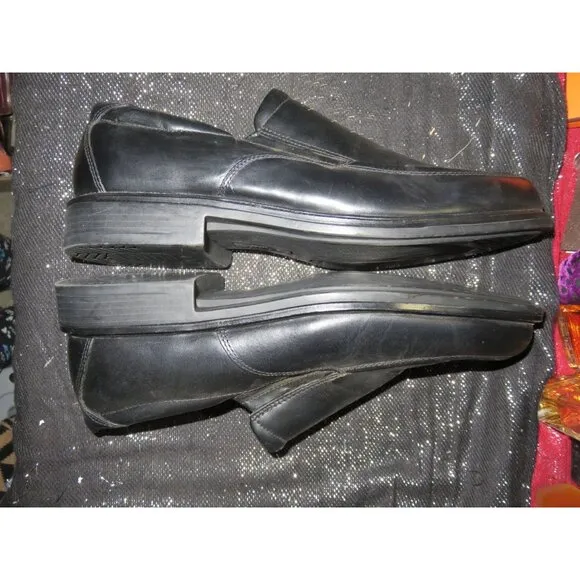 Croft &amp; Barrow Men's Black Leather Loafers Slip On Dress Career Shoes size 13