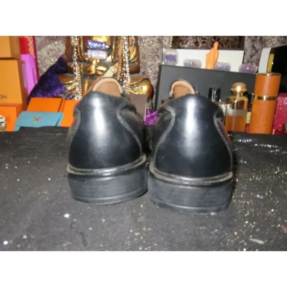Croft &amp; Barrow Men's Black Leather Loafers Slip On Dress Career Shoes size 13