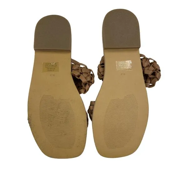 Crown Vintage - Oleya Flat Braided Sandals in Brown