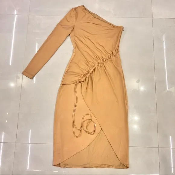 Cushnie One Shoulder Matte Jersey Dress