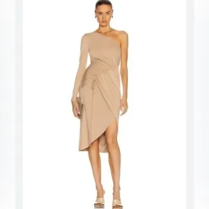 Cushnie One Shoulder Matte Jersey Dress