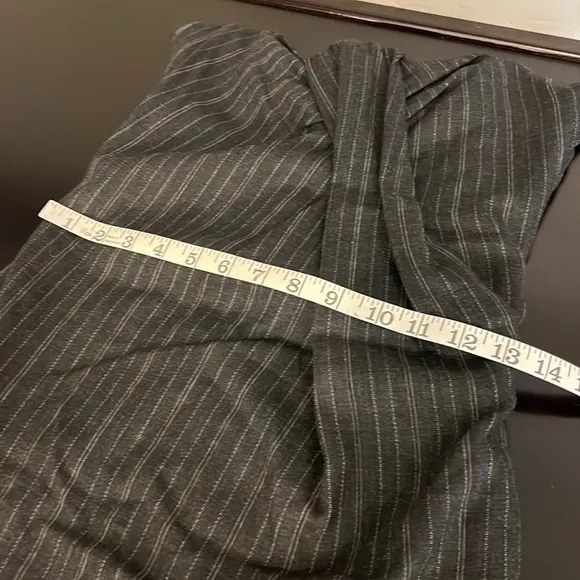 D&amp;G Grey Pinstripe Gabardine Draped Detail Strapless Mini Dress size S-XS