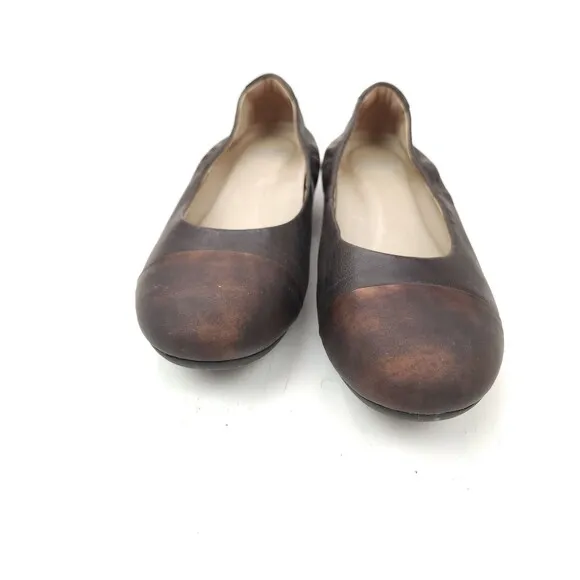 Dansko Lisanne Flats Milled Nappa EU 38 US 7.5-8 Leather Cap Toe Ballet