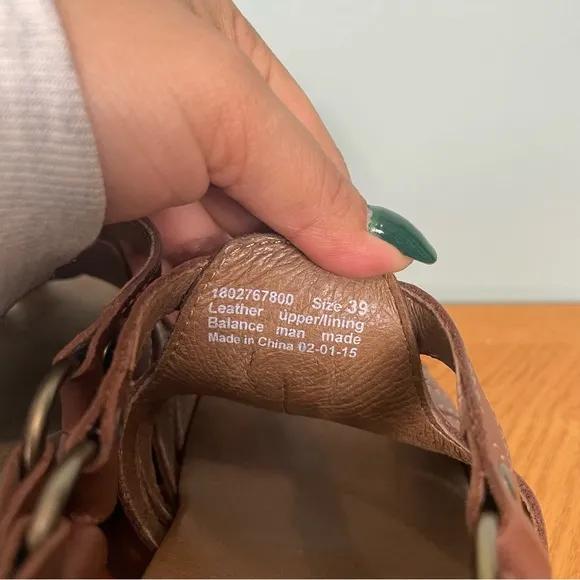 Dansko Randy Slingback Clogs Platform Sandals Strappy Brown Leather Size 39