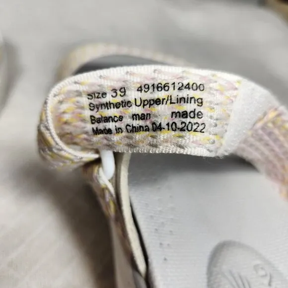 Dansko Women's Size 39 8-8.5 Sandals Rosette Ivory Multi Webbing 336