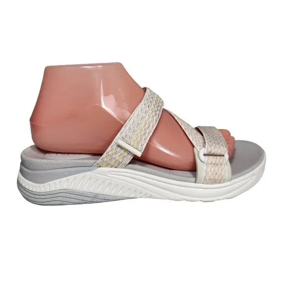 Dansko Women's Size 39 8-8.5 Sandals Rosette Ivory Multi Webbing 336