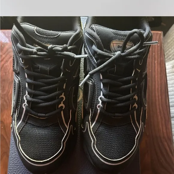 Diesel Black Sneakers High-Top Sporty Design
