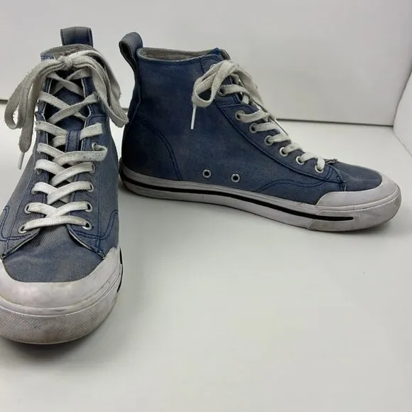 Diesel Men's Acid wash Denim S-Athos High Top Sneakers