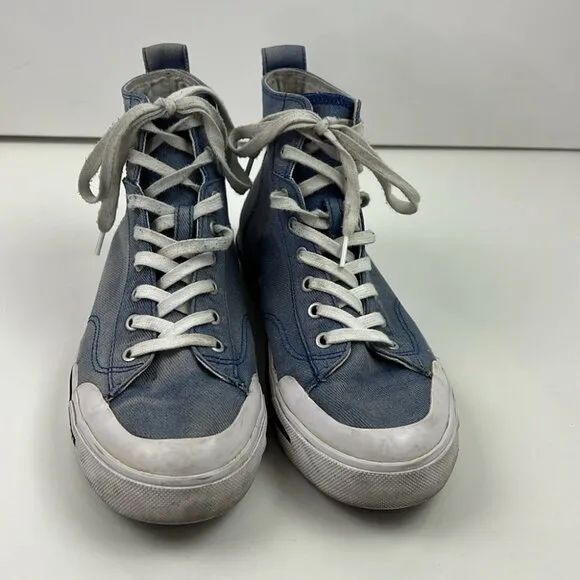Diesel Men's Acid wash Denim S-Athos High Top Sneakers