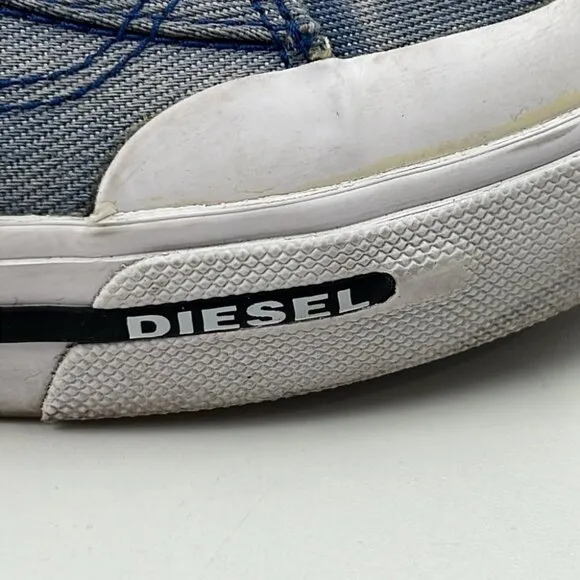 Diesel Men's Acid wash Denim S-Athos High Top Sneakers