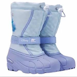 Disney x Sorel Little Girls Flurry Frozen 2 Winter Snow Boots- youth 6/woman’s-7