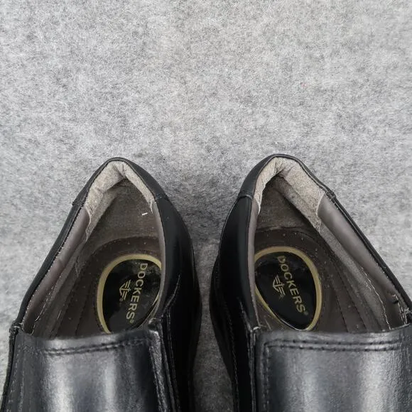 Dockers Dress Shoes Mens 13 Loafers Slip On Leather Black Professional Classic