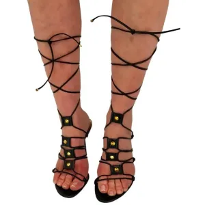 DOLCE &amp; GABBANA BLACK SANDALS 37