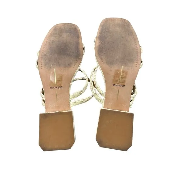 Dolce Vita - Haza Braided Strap Flat Sandals in Beige