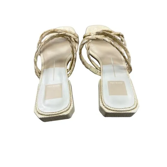 Dolce Vita - Haza Braided Strap Flat Sandals in Beige