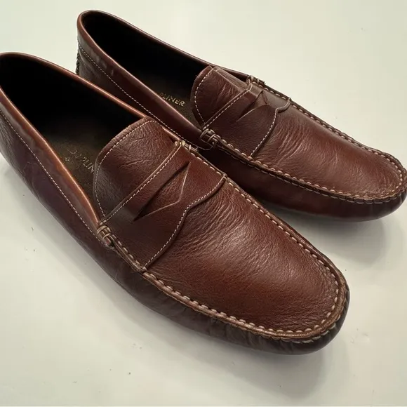 Donald J Pliner Loafers Drivers Penny Loafers Slip On 12 Comfort Brown Preppy